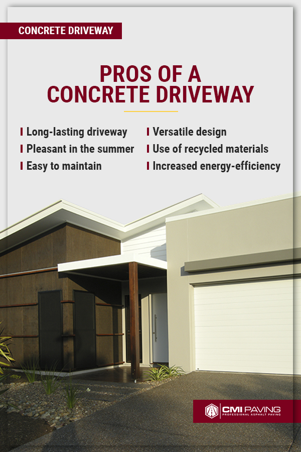 pros and cons of a concrete driveway